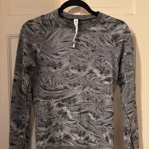 Lululemon Rest Less Pullover - black and alpine white